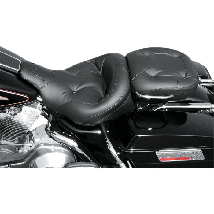 MUSTANG 0805-0034 75537 One-Piece 2-Up Ultra Touring Seat - Regal Wide Touring Seat - FLH/FLT '97-'07