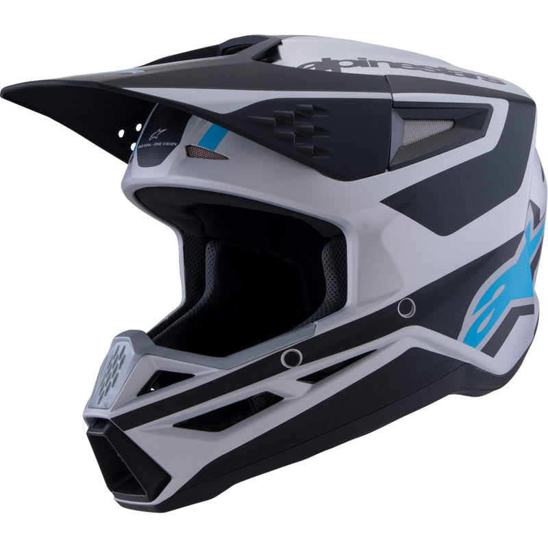 ALPINESTARS SM3 Heat Helmet - Matte Silver/Blue/Black