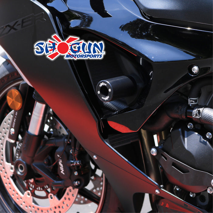 Shogun 71-1775 715-4469 PA2 FRAME SLIDERS NO CUT BLACK KAW