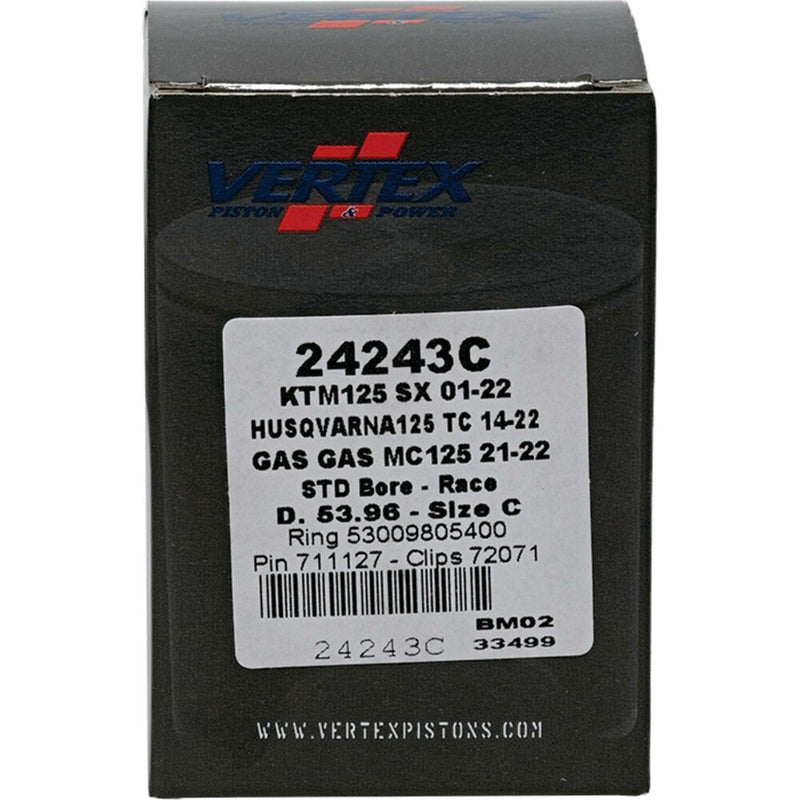 Vertex Piston Kit Cast Race 53.96/Standard - 24243C For KTM SX 125 / XC 125 2001-2024 | Husqvarna TE 125 2014-2016