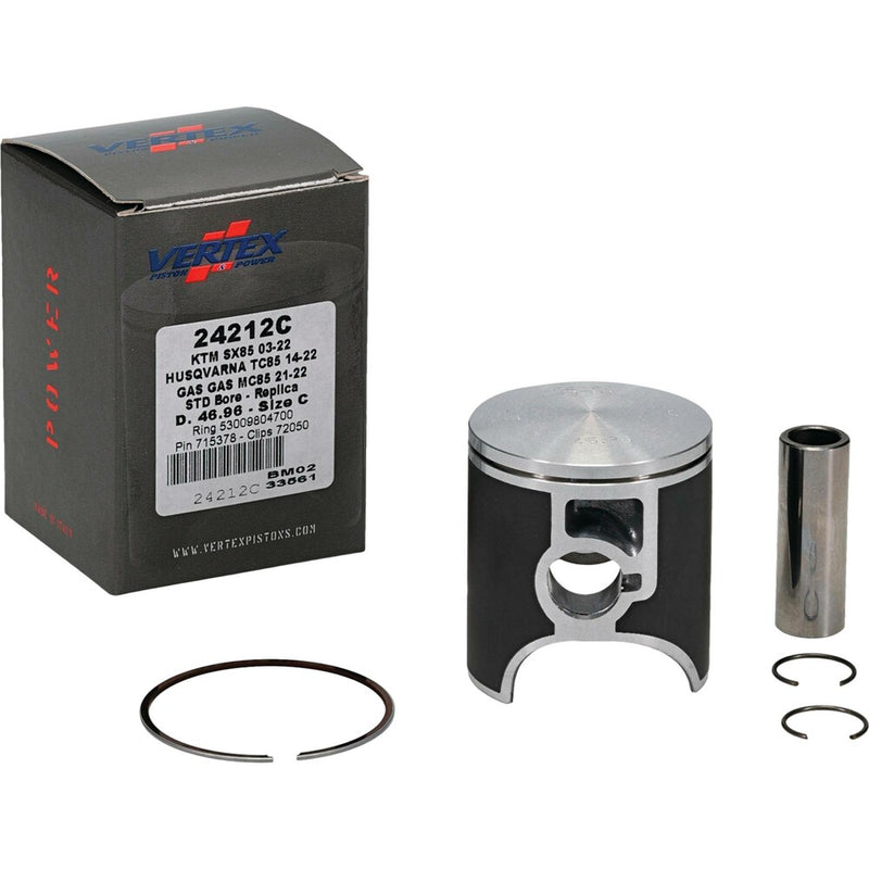Vertex Piston Kit Cast 46.96/Standard - 24212C For KTM SX 85 2003-2023 | Husqvarna TC 85 2014-2024