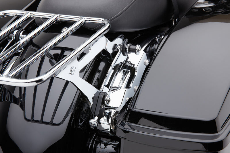Cobra Backrest Mounting Kit Chrome FLH FLT - 602-2100 For Harley Touring 2009-2013