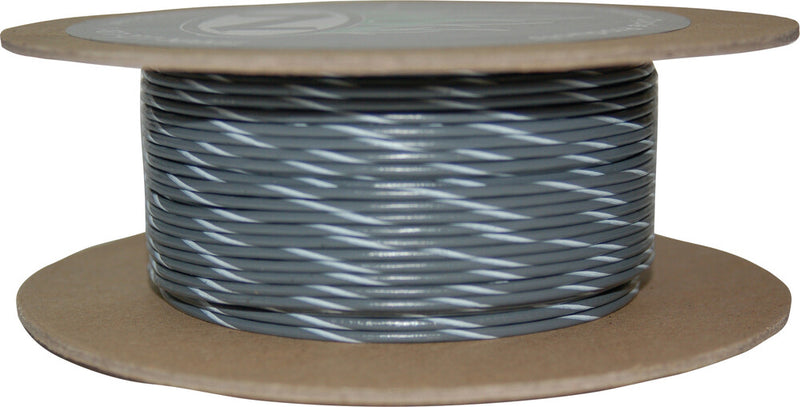 Namz Custom Cycle 850-08954 NWR-89-100 #18-GAUGE GREY/WHITE STRIPE 100' SPOOL OF PRIMARY WIRE