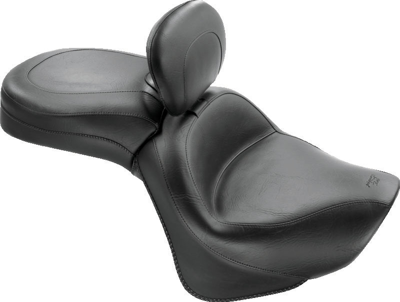 Mustang Motorcycle 79417 Mustang 06-21 Kawasaki Vulcan 900 Classic, Custom Touring 1PC Seat W/driver Backrest - Black - Photo - Primary