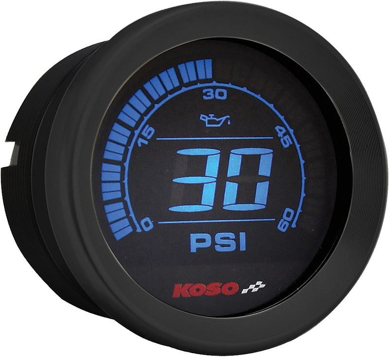Koso North America HD-02 Series Gauge Kit Black Bezel OIL Temp - BA050907 For Harley Touring 2004-2013
