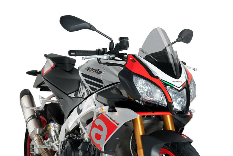 Puig Hi-Tech Parts Windscreen Racing Smoke - 7615H Aprilia Tuono 2016-2020