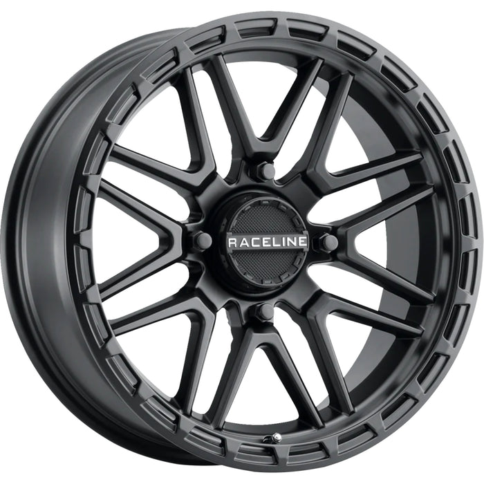 RACELINE WHEELS 0230-1410 A11B-22756-00 Krank XL Wheel Wheel - Krank XL - Front/Rear - Black - 22x7 - 4/156 - 0 mm