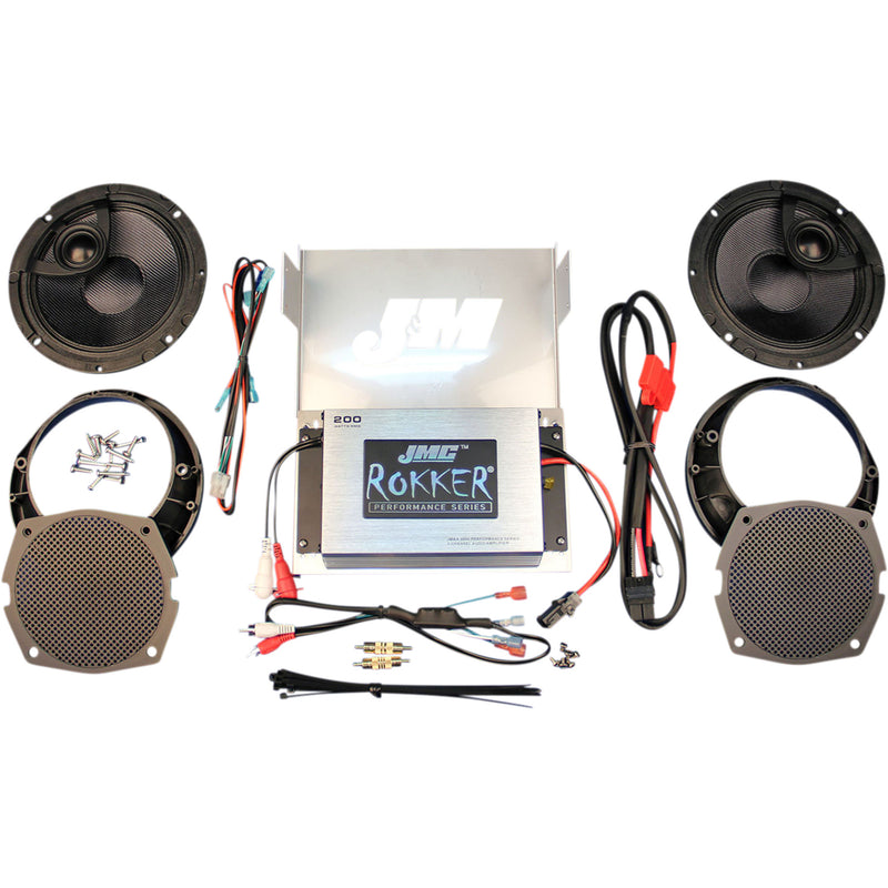 J & M Speaker And Amplifier Kit - RPKT-200HC13 For Harley Touring 1998-2013