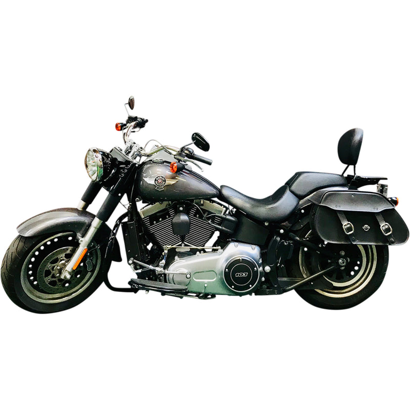 Ultracool Oil Cooler Kit Side Mount Gloss Black Softail - SMS-1G For Harley Softail 1985-2017