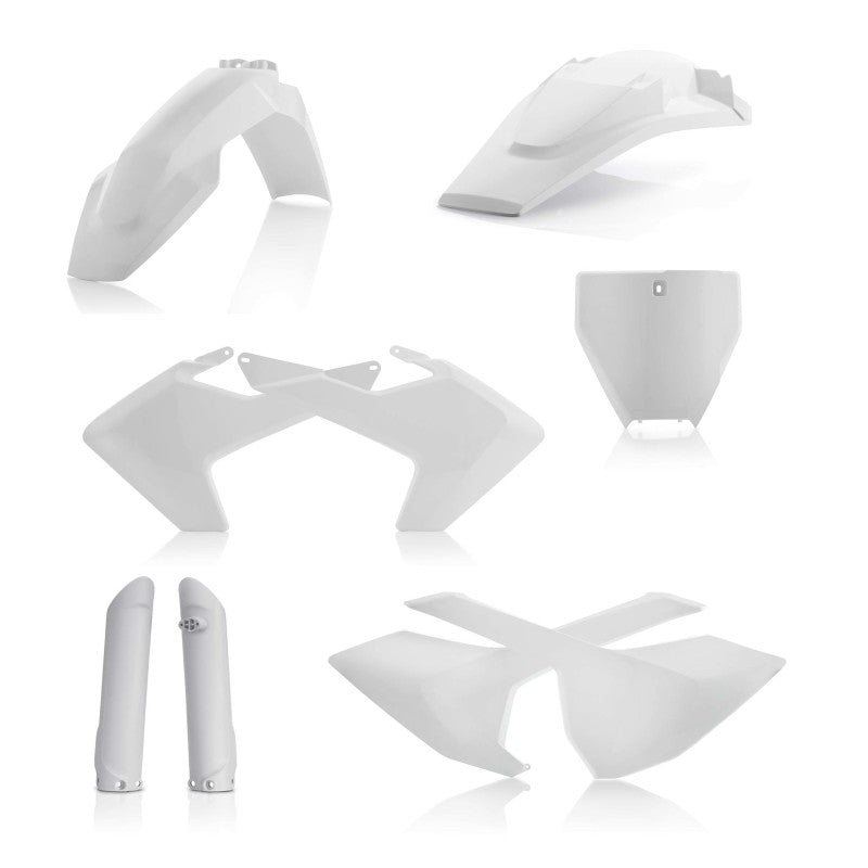 Acerbis 2462600002 16-18 Husqvarna TC125/ FC250-450/ TC250/ TX300/ FX350/450 Full Plastic Kit - White - Photo - Primary
