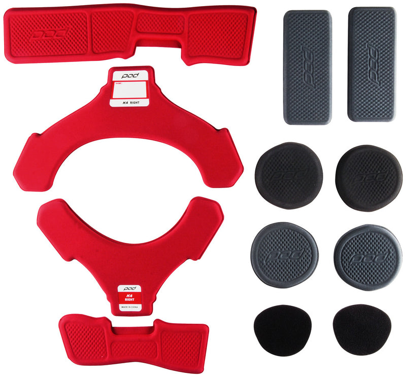Pod 664-0544 KP441-066-OS K4 MX PAD SET RED (RIGHT)