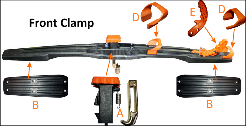 Superclamp 52-6348 6201 SAFETY KEYS PAIR FRONT & REAR CLAMPS
