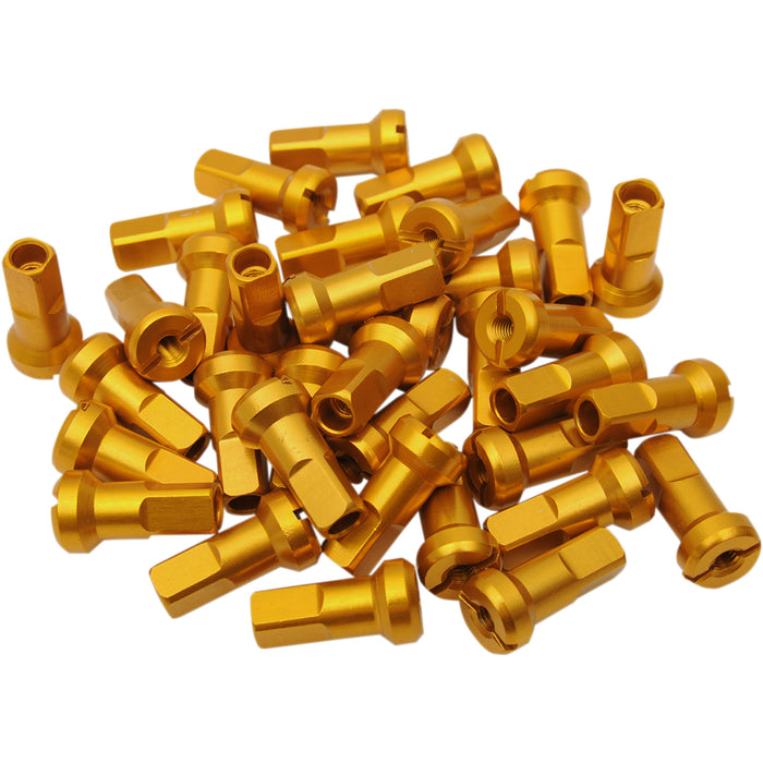 MOOSE OFFROAD 0211-0204 24-990 MX1 Billet Spoke Nipples Spoke Nipples - MX1 - Gold - 9 Gauge - Set