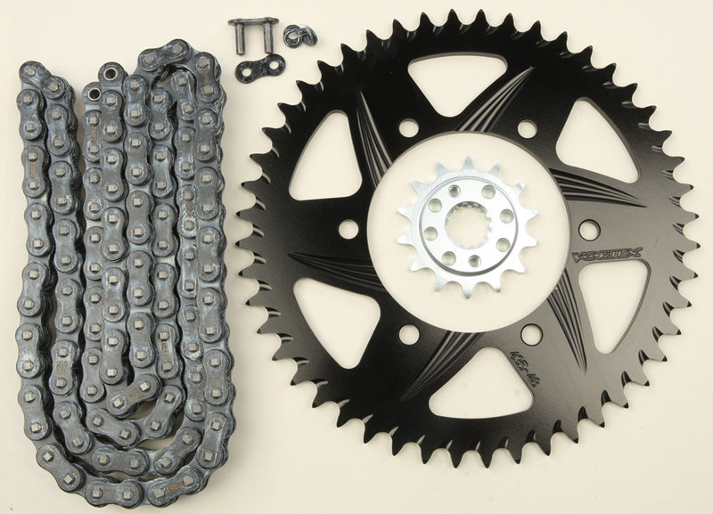 Vortex Sprocket Chain Kit Steel Aluminum 14/48T Black SX3 520-108L Black - CK4264 Kawasaki Ninja 250R 2010-2013