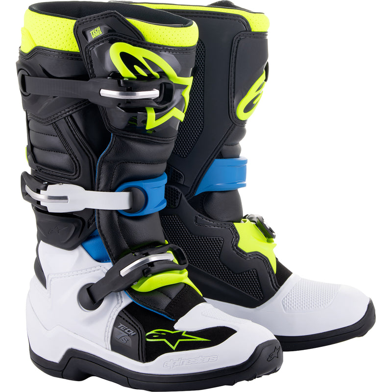 ALPINESTARS Youth Tech 7S Boots Black/Blue/Yellow - US