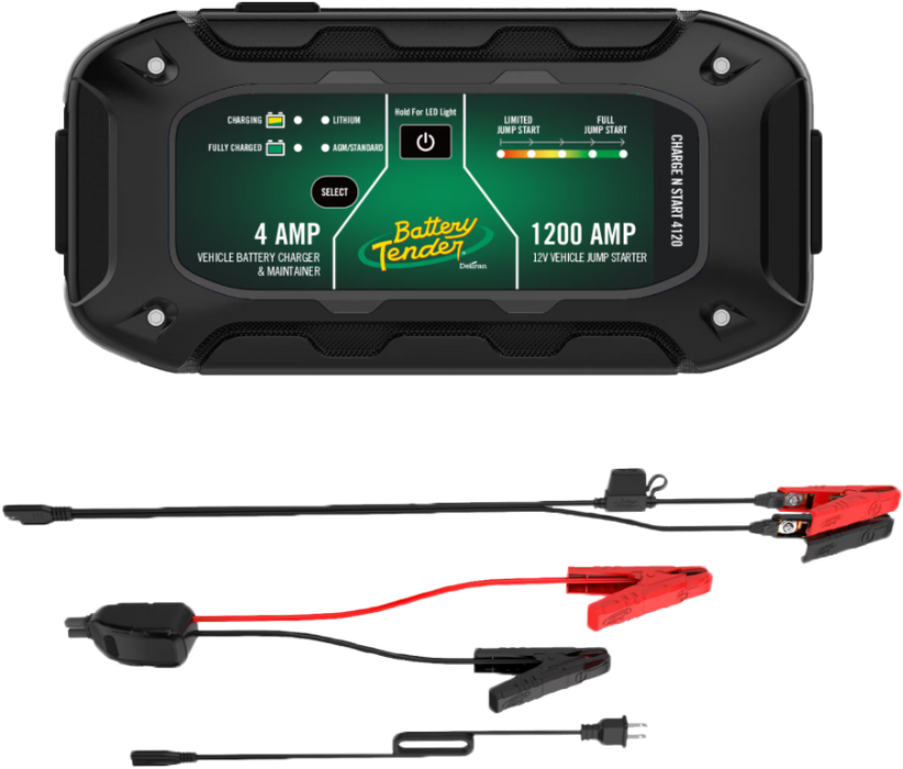 Battery Tender 56-1321 030-7020-WH CHARGENSTART 4AMP BTRY CHARGER & 1200 AMP JUMP STARTER