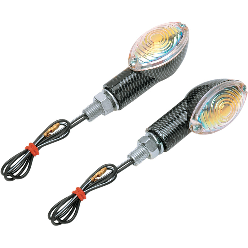 K&S TECHNOLOGIES 25-8362 25-8362 LED Ultra Mini Marker Lights Ultra Mini Marker Lights - Carbon/Rainbow