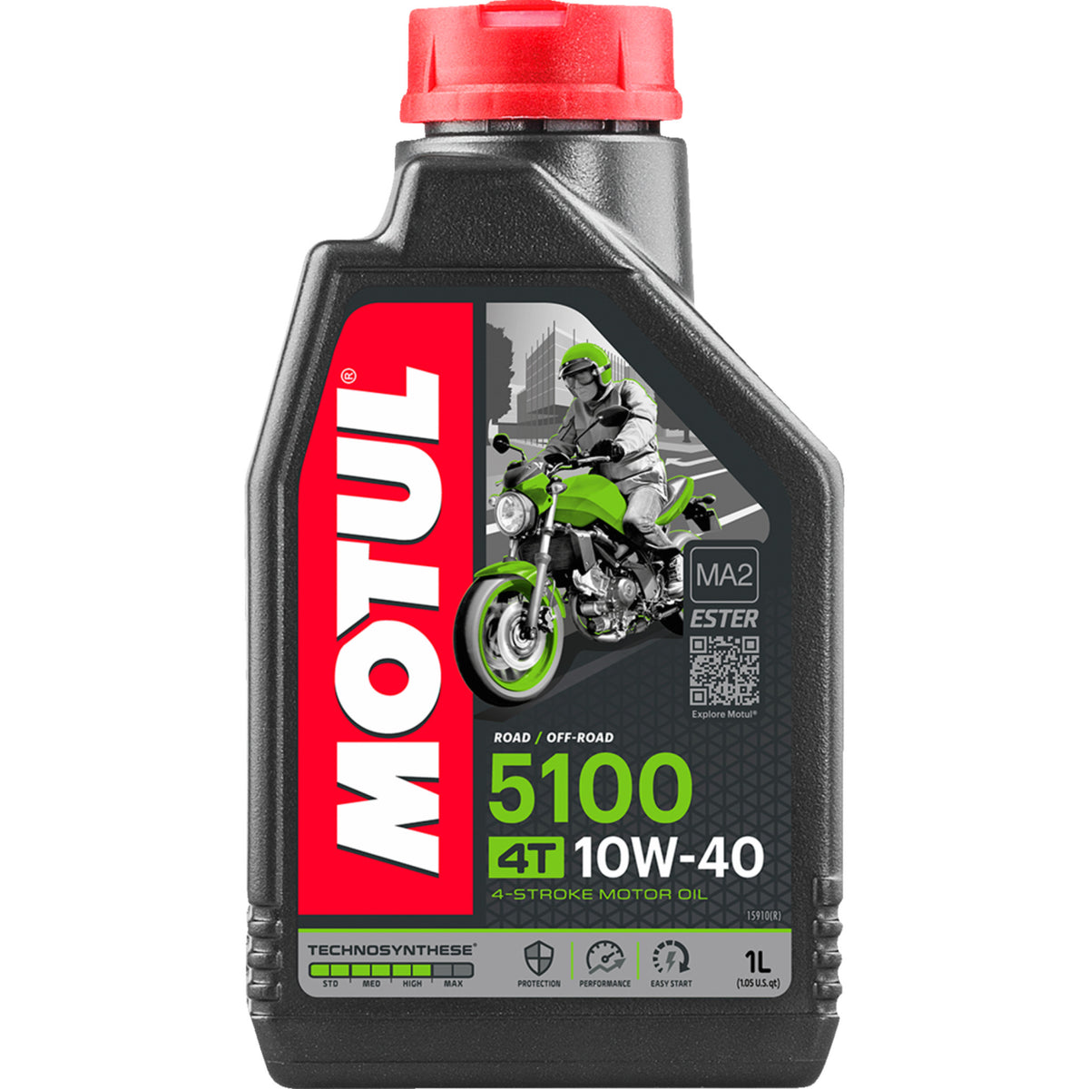 MOTUL 5100 10W-40 4L エンジンオイル MOTUL MOT46 104066 5100 Synthetic Blend 4T Engine Oil 5100 4T