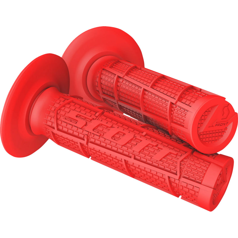 SCOTT 0630-3021 233925-0004 Radial Full Waffle Grips Grips - Full Waffle - Red
