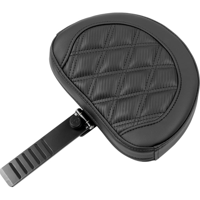SADDLEMEN 0801-1786 823-07-206B0 Roadsofa™ Lattice Black Stitch Seat  with Backrest - Carbon Fiber - Lattice Stitch - FLTR/FLHX 23-24