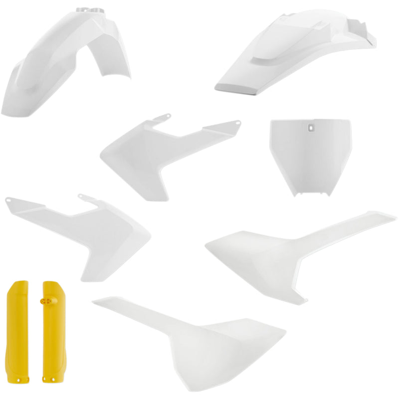 ACERBIS 1403-2479 2462605909 Replacement Plastic Kit Full Replacement Body Kit - OEM White/Yellow