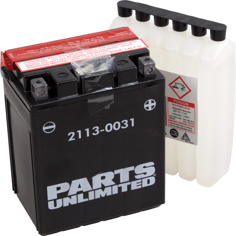Parts Unlimited Battery - 2113-0031 For Suzuki Motorcycles 1972-2018 | Kawasaki Motorcycles 1983-2018 | Yamaha Motorcycles 1973-1990