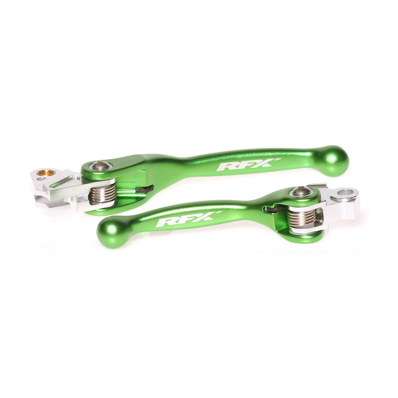 Rfx Flexible Lever SET Green - FXFL 20200 55GN Kawasaki KX 450 / KX 250 2019-2025