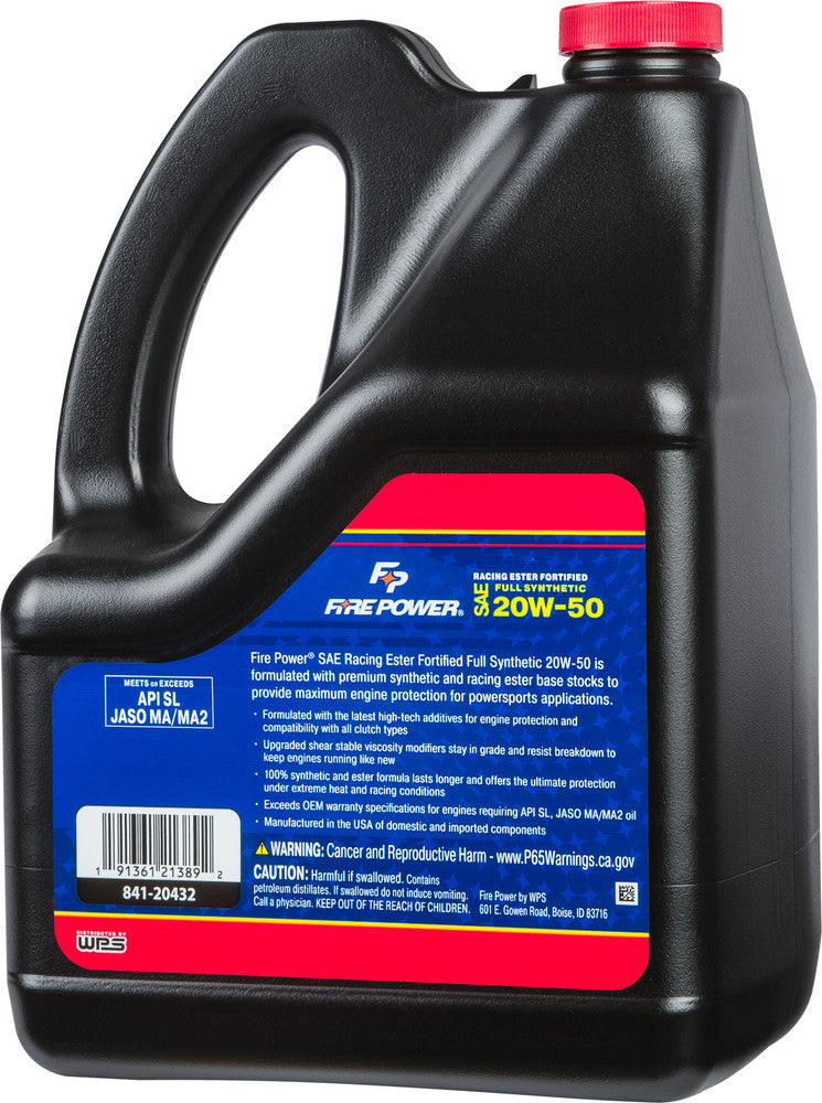 Fire Power 841-20432 196978 SYNTHETIC 4-STROKE OIL W/ESTER 20W-50 GAL 4/CASE