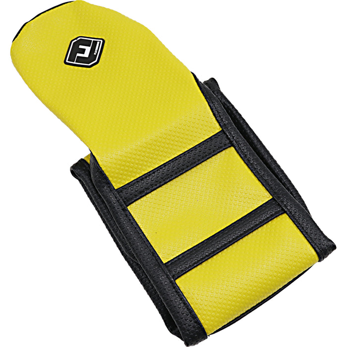 FLU DESIGNS INC. 0821-3107 45507 Pro Rib Seat Cover yellow/black - rm '18-'22