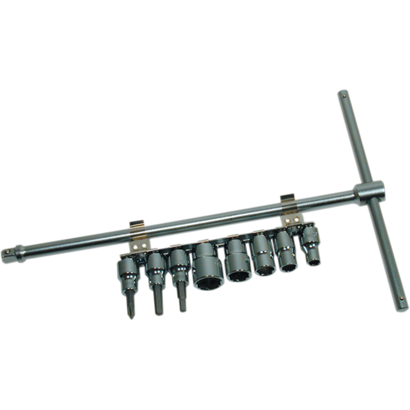CRUZTOOLS 3812-0001 TSDS38 Sliding T-Driver with 8-Piece Socket Set T-Driver with Sockets/Bits
