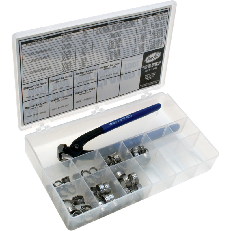 MOTION PRO 2402-0132 12-0083 Stepless® Ear Clamp Kit for Fuel System Clamp Kit - Fuel Line