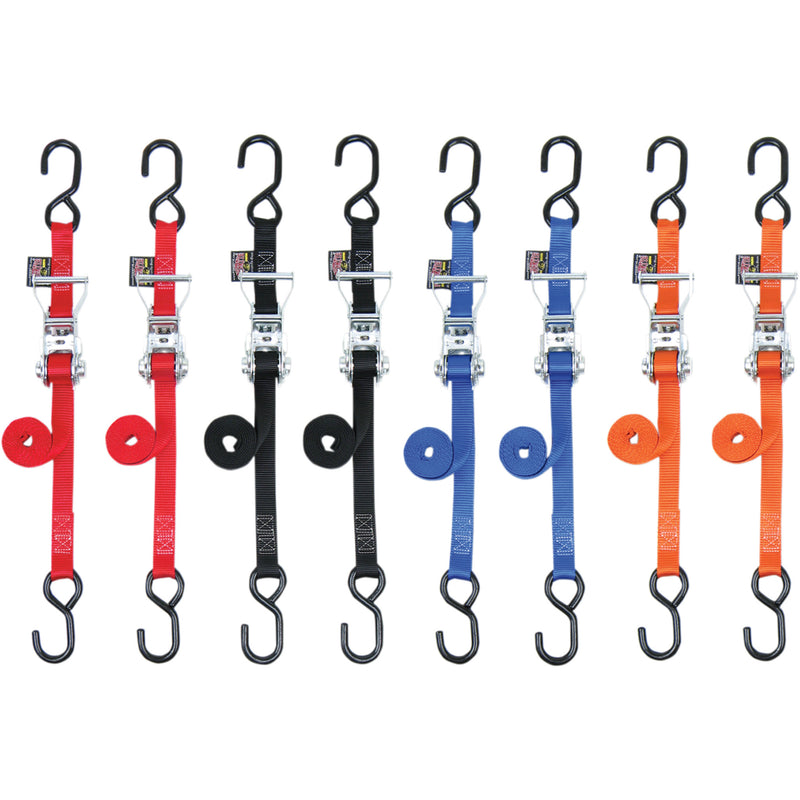 POWERTYE MFG. 3920-0333 32273 1" Ratchets Ratchet Tie-Downs - 1" x 6' - Blue