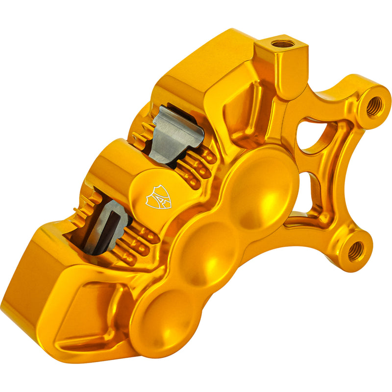 Arlen Ness Mono Axial Brake Caliper 14" Right Gold - 320-112 For Harley Motorcycles 2006-2026