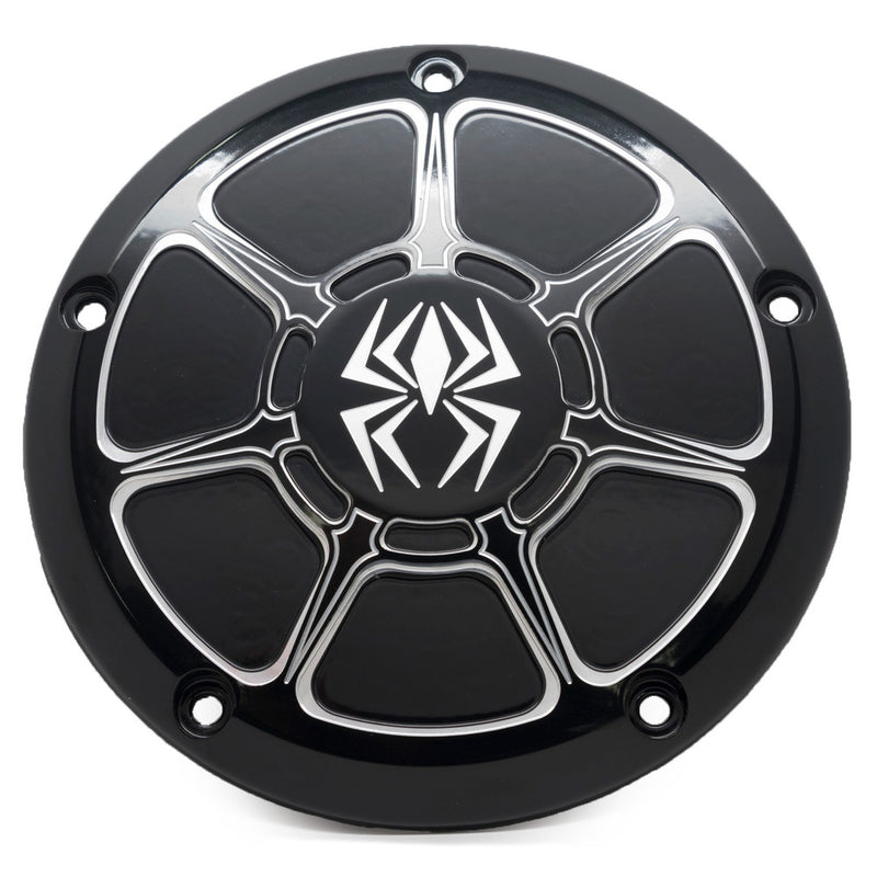 Rekluse Racing Derby Cover Black Gloss BIG Twin EX LOW Profile - RMS-0515003 For Harley Motorcycles 1999-2019