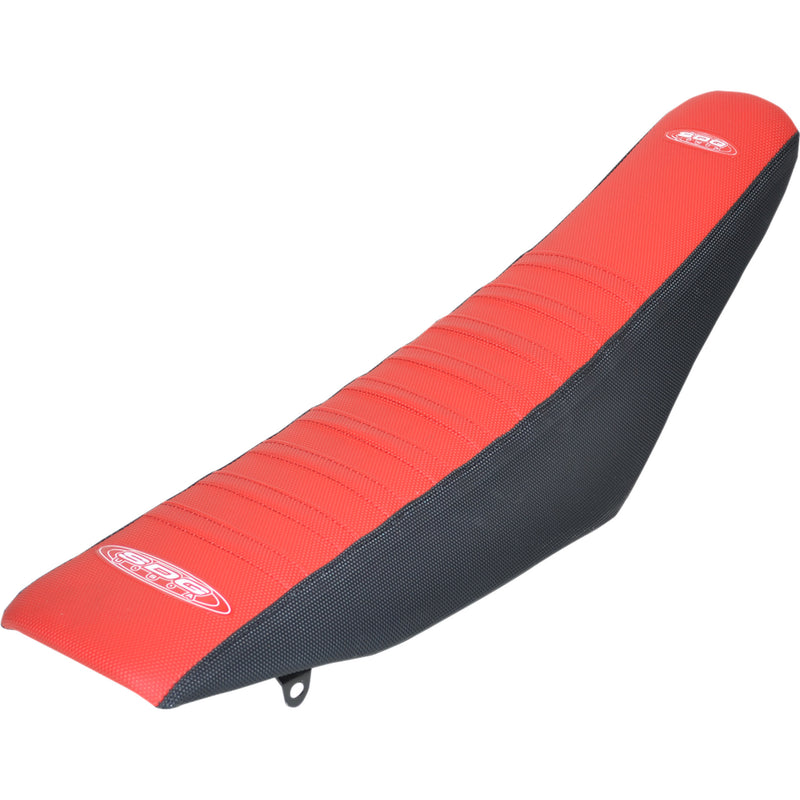 SDG 0821-2738 96343RK 9-Pleat Gripper Cover Pleated Seat Cover - Red Top/Black Sides