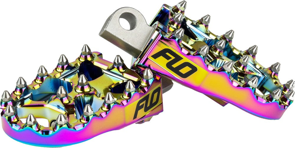 Flo Motorsports 122-8061 FPEG-800BLK MOTO STYLE FOOTPEG SET BLACK 2"X3.125"
