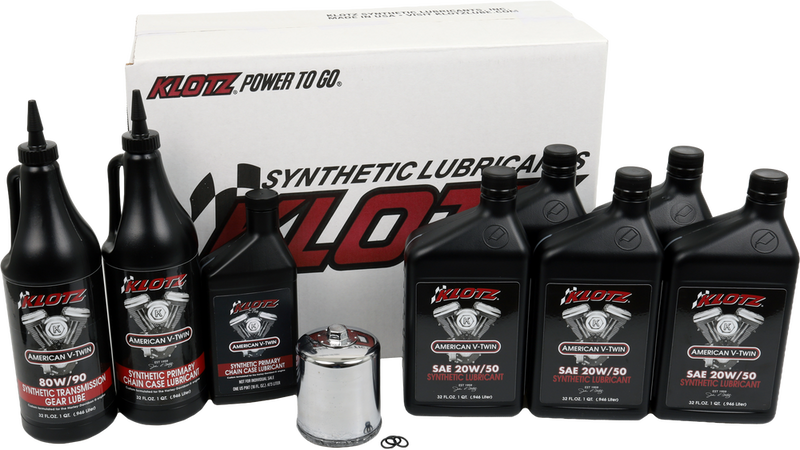 Klotz Oil 842-0163 KH-108 PREMIUM HARLEY DAVIDSON 5QT SYNTHETIC OIL CHANGE KIT