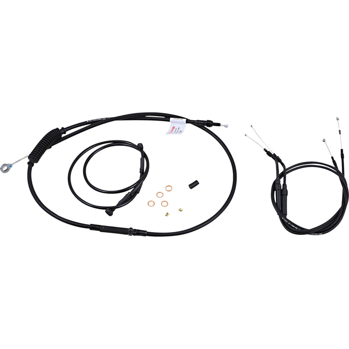 BURLY BRAND 0610-1911 B30-1135 Jail Bar Cable Kit 10" handlebars - black vinyl - '04-'06 xl