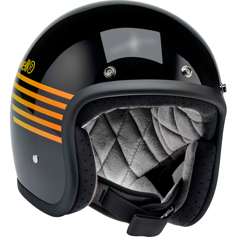 BILTWELL Bonanza Lightspeed Helmet - Gloss Black/Orange/Yellow