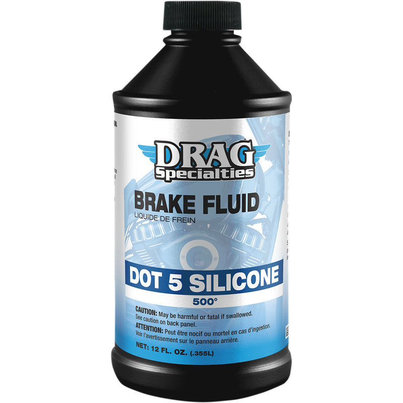 DRAG SPECIALTIES OIL 3703-0058 DOT-5 Silicone Brake Fluid DOT 5 Brake Fluid - 12 U.S. fl oz.