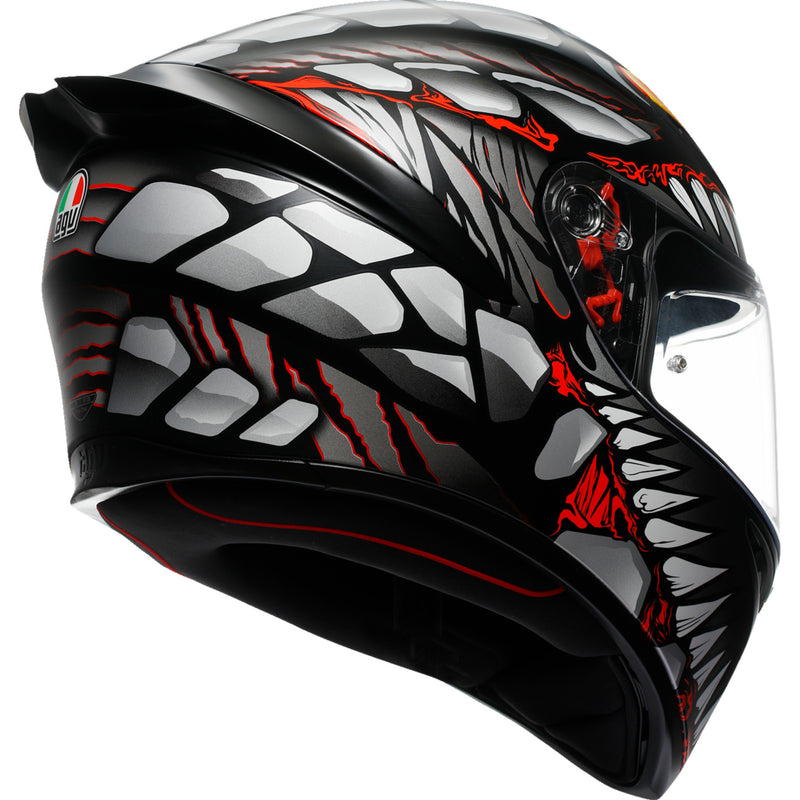 AGV K1 S Lyzard Helmet - Matte Black/Gray/Red