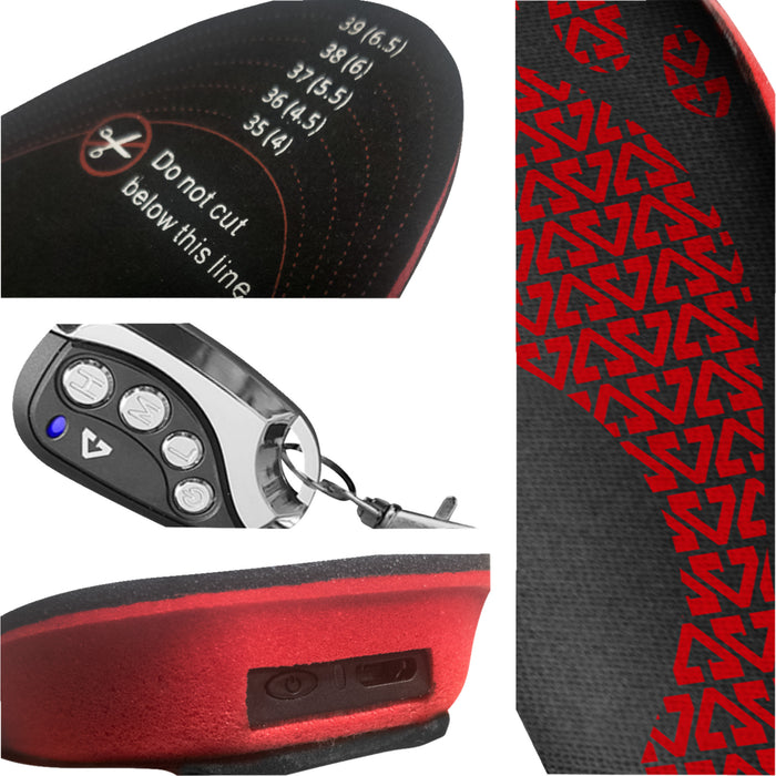 GERBING HEATED CLOTHING 3430-1074 GER-INS-3V-L-XL 3V Rechargeable Heated Insoles with Remote large/xl