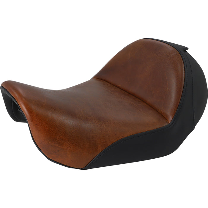 SADDLEMEN 0803-0421 806-04-0041B Renegade™ Lariat Solo Seat - Smooth - Brown - Dyna