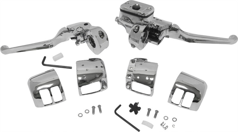 Harddrive Comp H Bar Cntrls 9/16 M Cylinder W O Switches Chrome - 26-095 For Harley 1996-2006