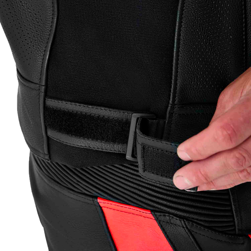 Rst 556-3635250 103635F.RED-50 TRACTECH EVO D3O JACKET BLK/FLO RED LEATHER 3X