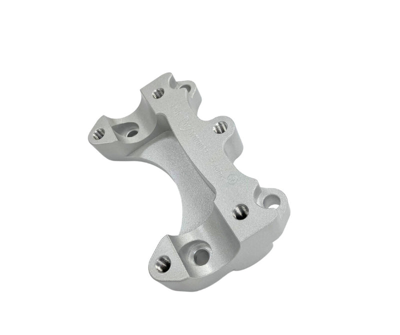 Helibars 281-0526 HR06188-RB HANDLEBAR RISERS SILVER W/RAM BALL TRI
