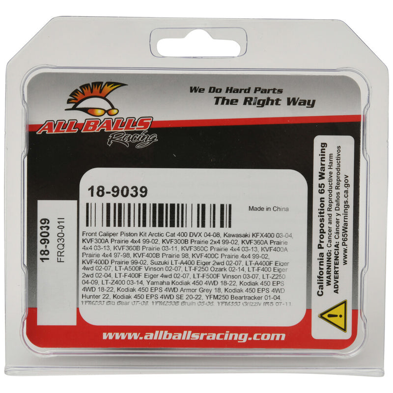 All Balls Brake Caliper Piston Kit - 18-9039 For Kawasaki ATVs 1997-2013 | Arctic Cat 400 4x2 / 400 2004-2008