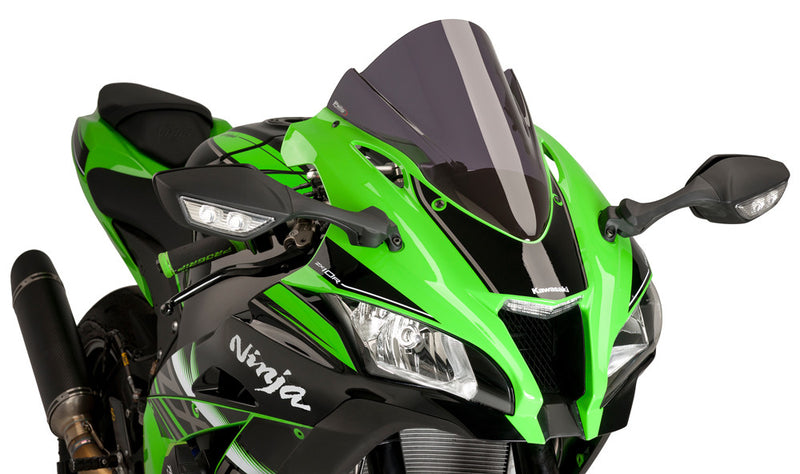 Puig Hi-Tech Parts Windscreen Racing Dark Smoke - 8912F Kawasaki Ninja / Ninja Edition 2016-2020