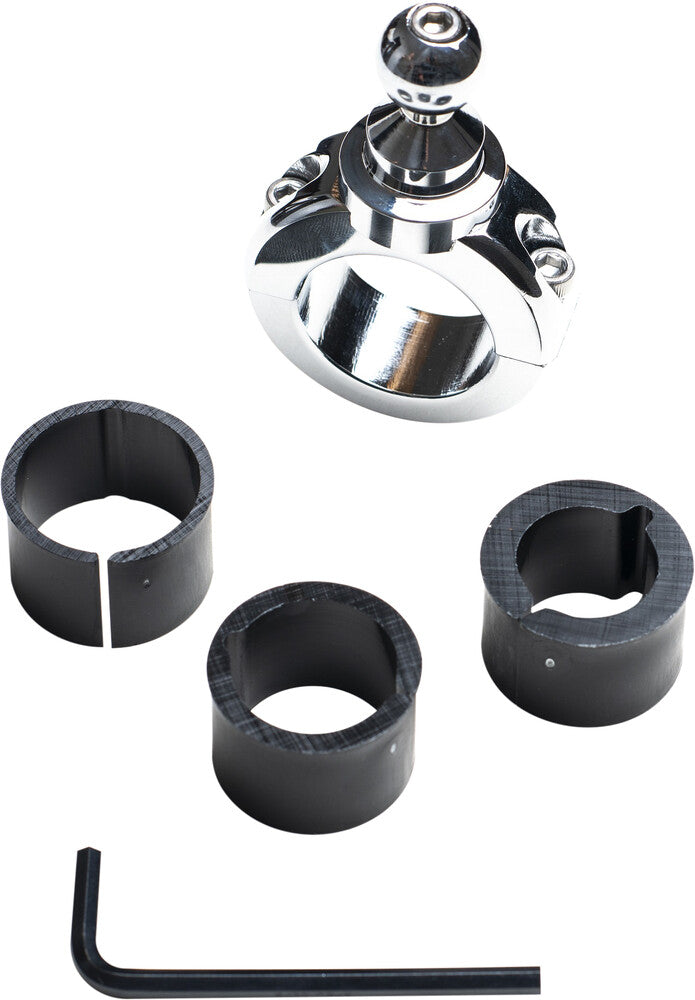 Techmount 571-5005 5-30912C 5G CHROME BAR MOUNT FIXED 1-1/4"(32MM) THRU 7/8"(22MM)