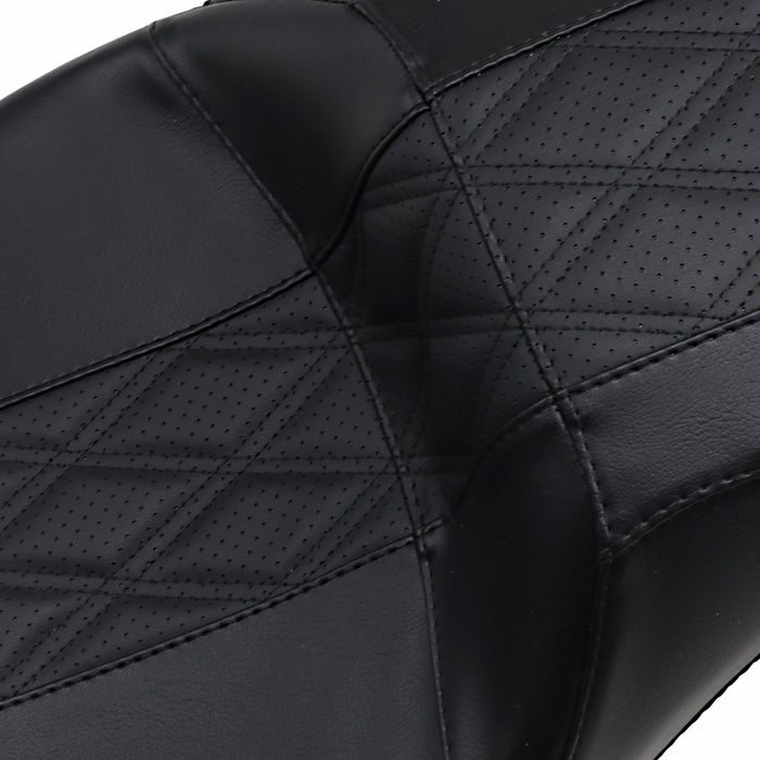 LE PERA 0801-1238 LK-997GT2 Outcast 2-Up Seat - Black Double Diamond - FLH